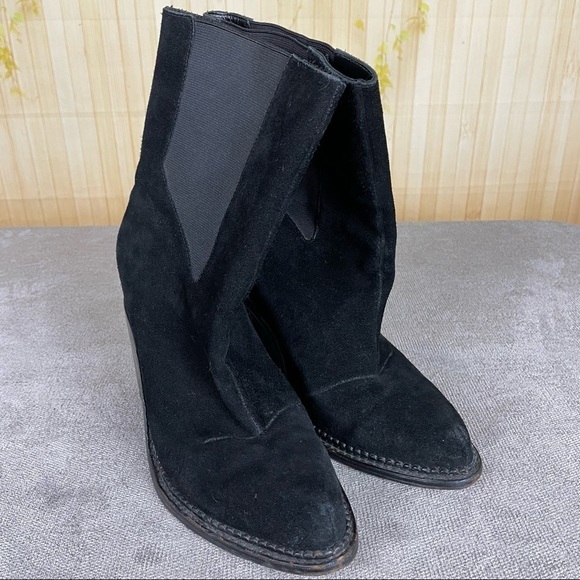 THEYSKENS THEORY Black Suede Boots Size 40 - Picture 2 of 10